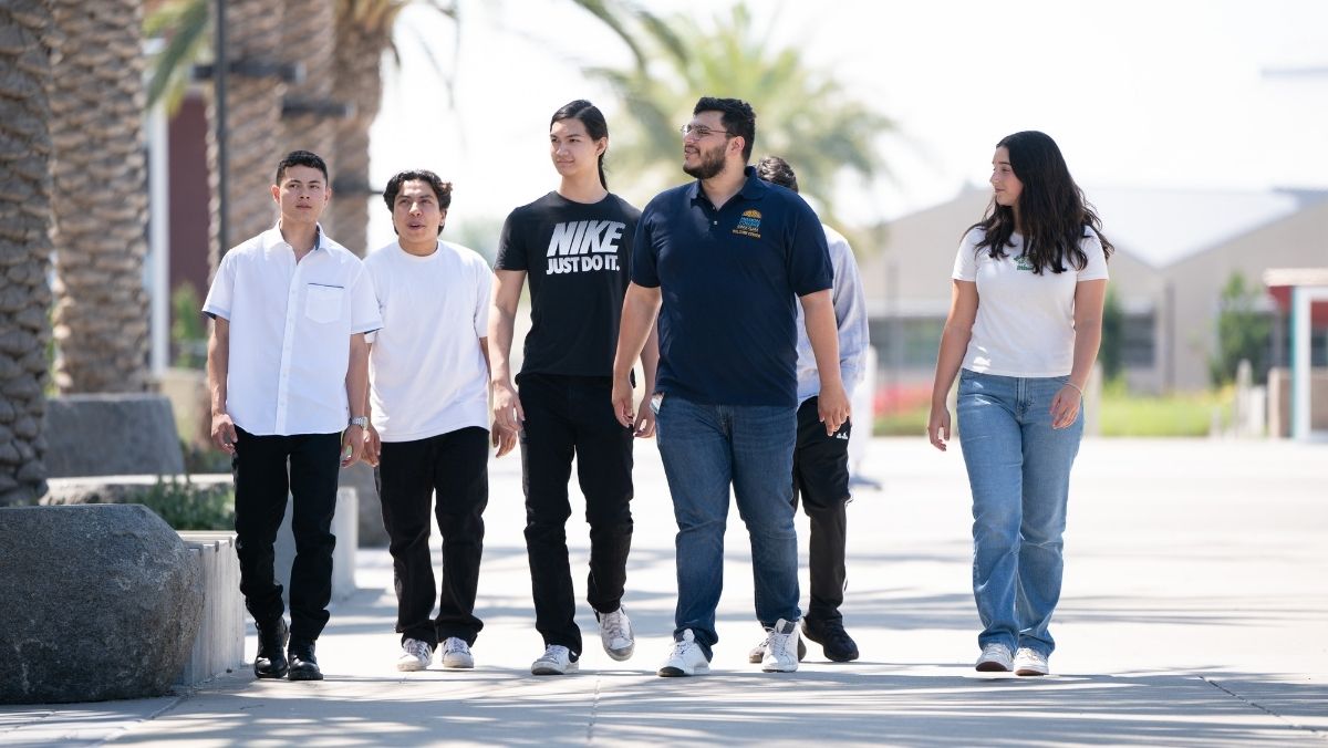 Mission College students walking