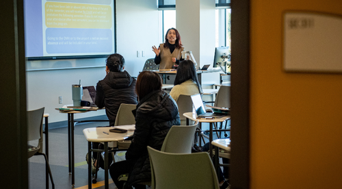Mission College students in a classroom