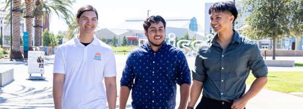 Students walking on-campus