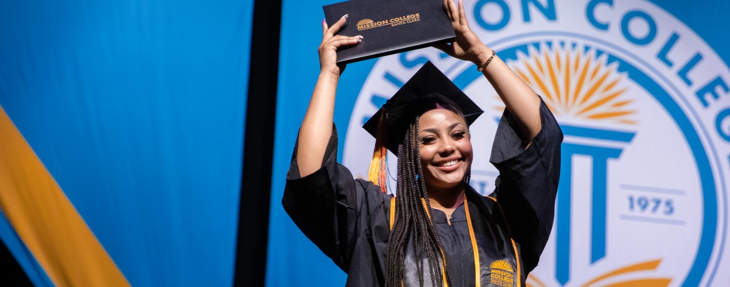 Students at graduation ceremony