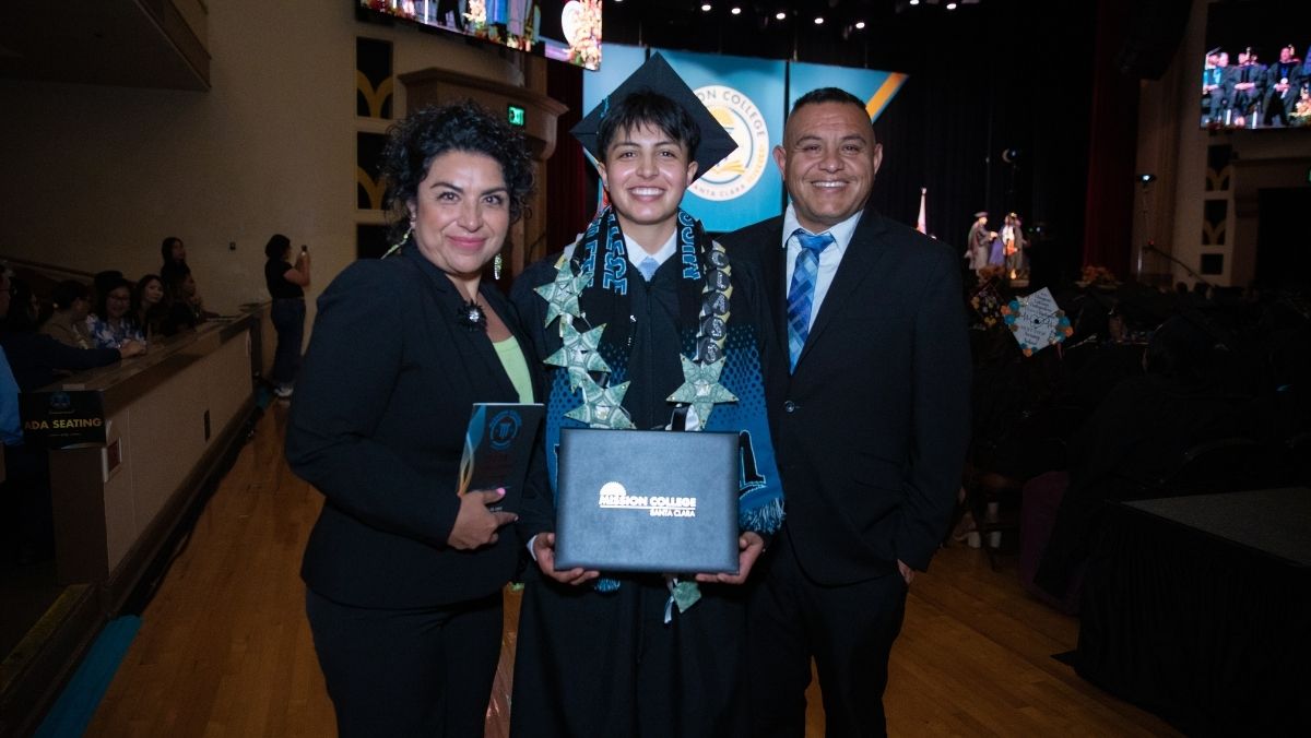 Mission College graduate at Commencement