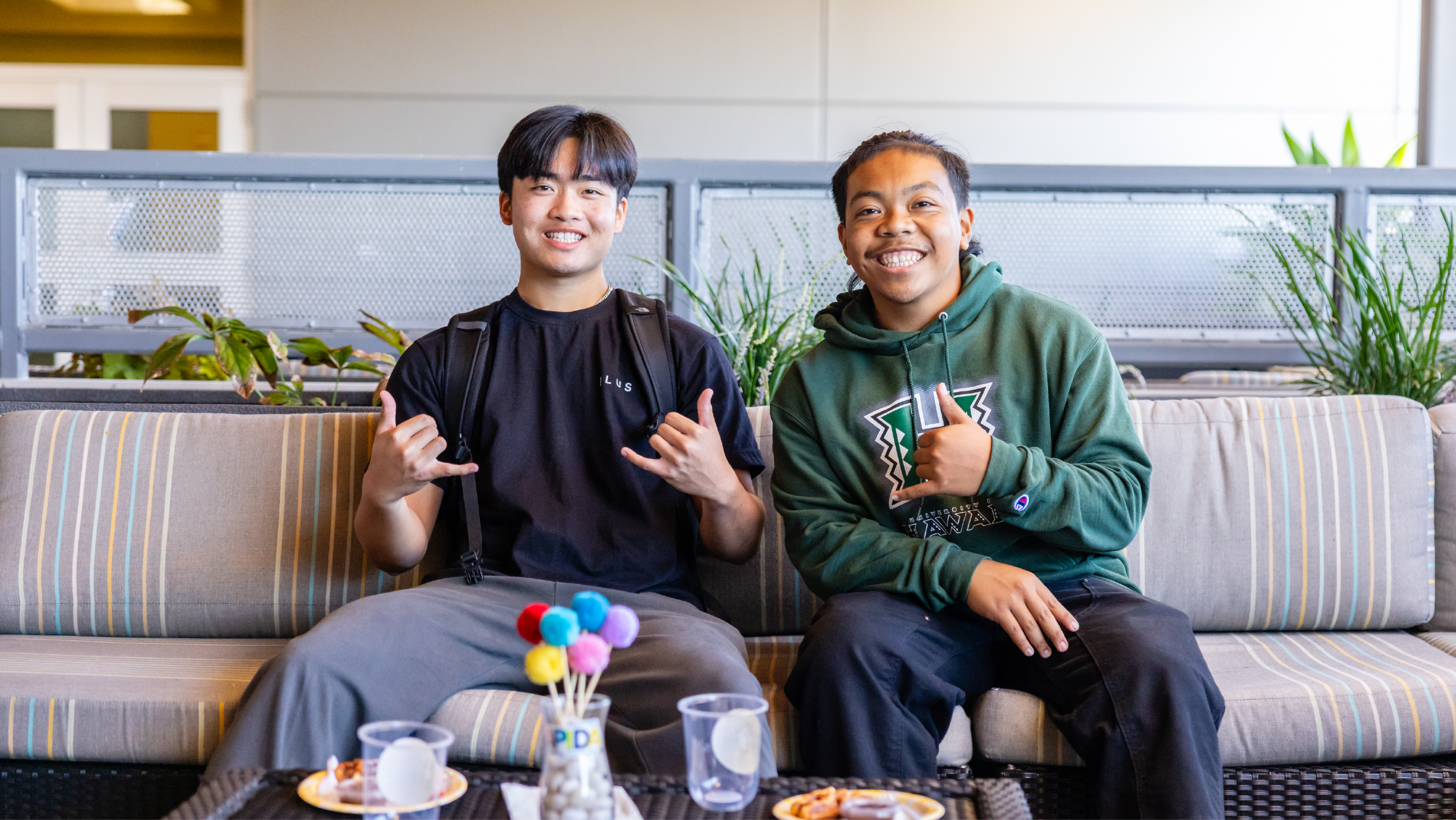 Two students posing together.